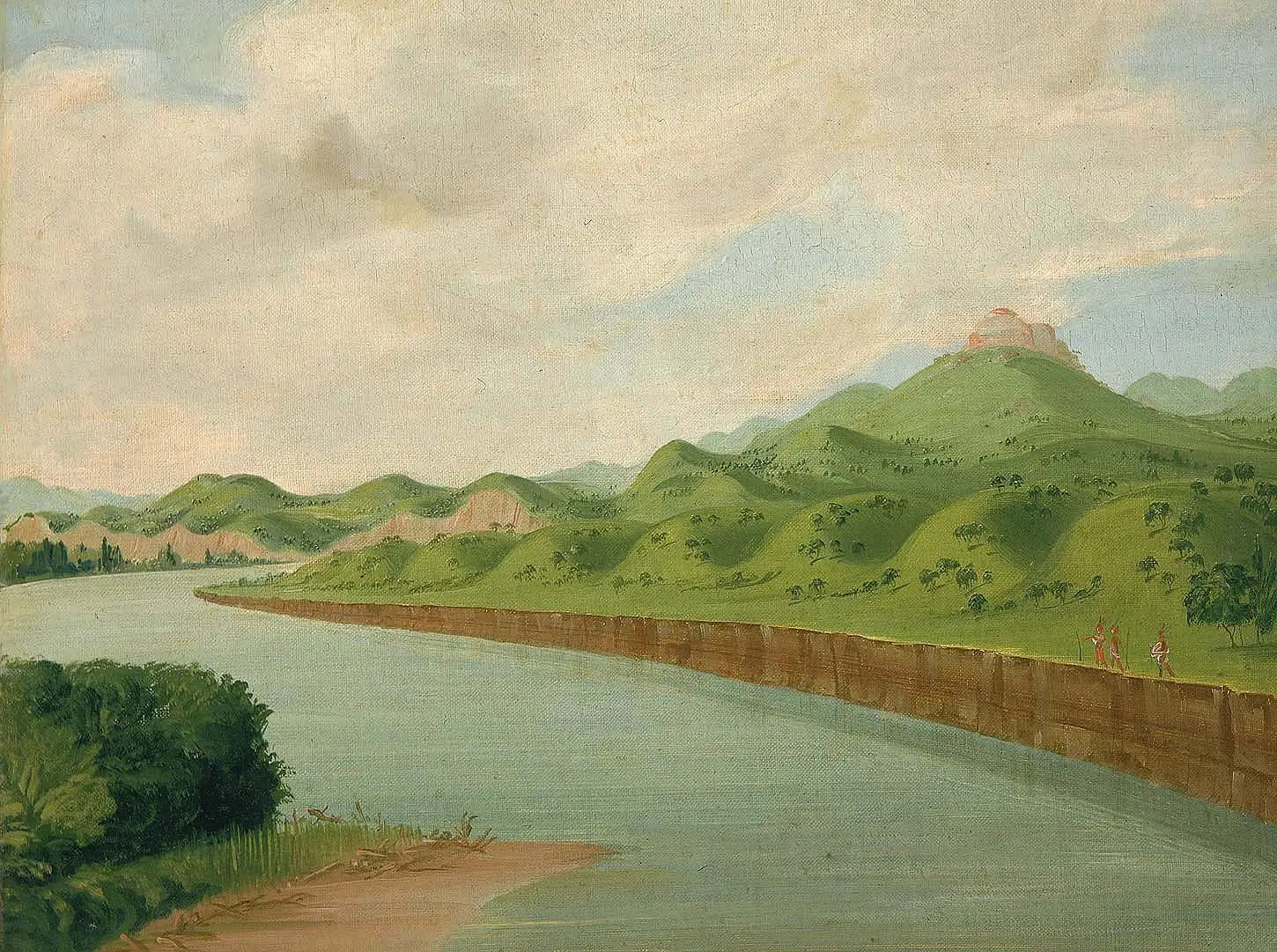 La Tour, à 1 100 milles au-dessus de Saint-Louis - George Catlin image 1 reproduction de peinture à l’huile
