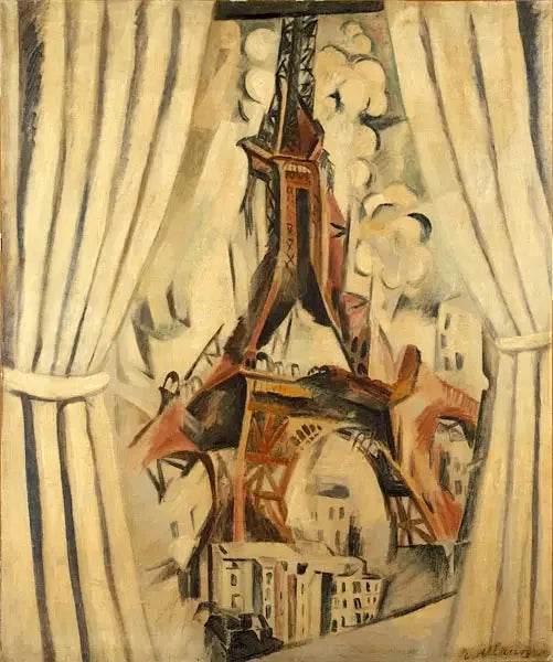 La tour aux rideaux - Robert Delaunay image 1 reproduction artisanale de tableau