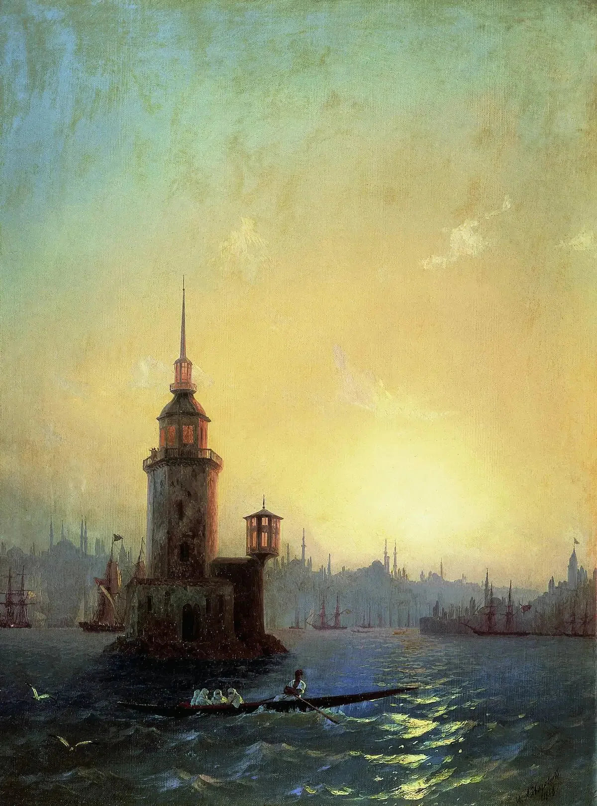 La Tour de Léandre - Ivan Aïvazovski image 1 reproduction réalisée par Alpha Reproduction