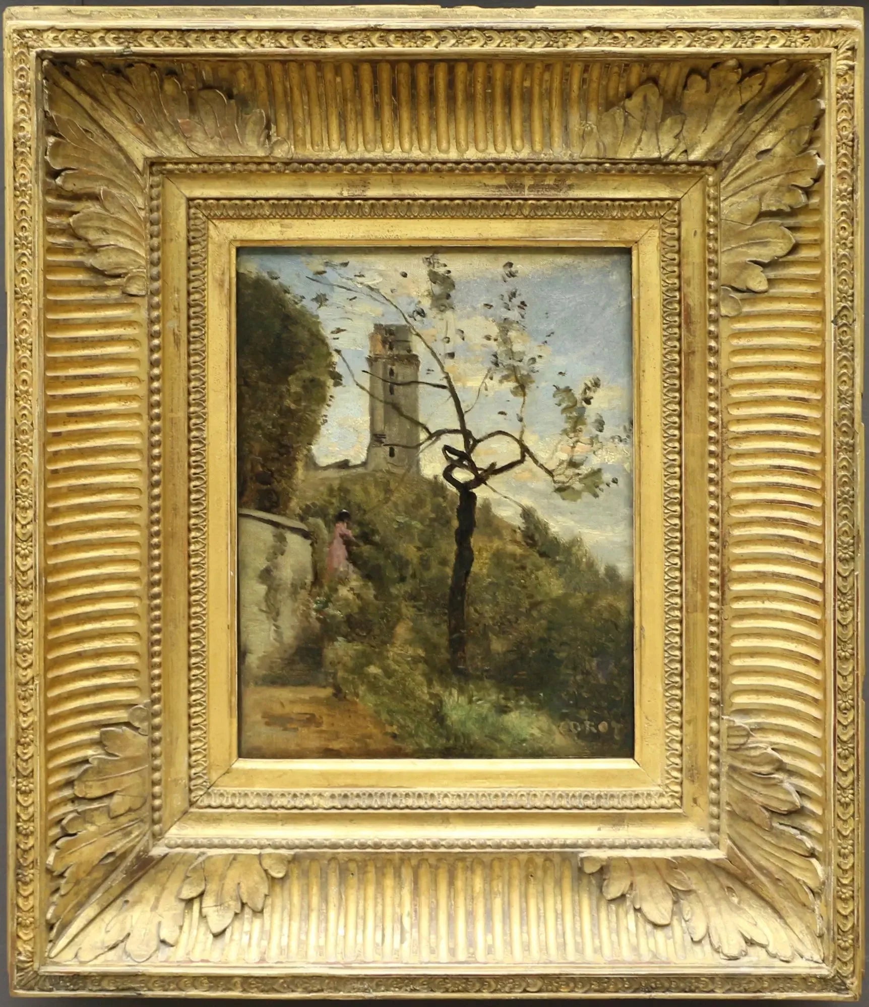 La Tour de Montlhéry - Jean-Baptiste Camille Corot image 1 copie peinte à la main à l’huile