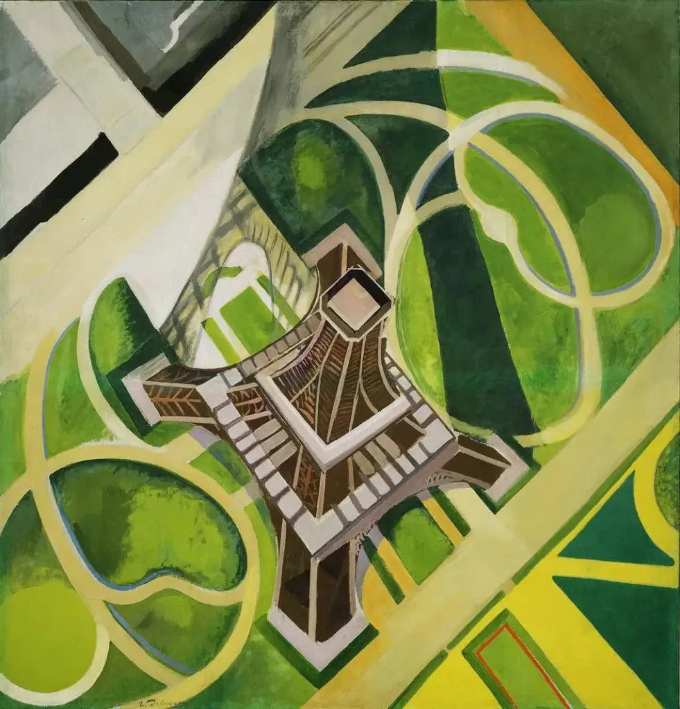 La Tour Eiffel et les Jardins du Champ-de-Mars - Robert Delaunay image 1 copie de tableau peinte à la main