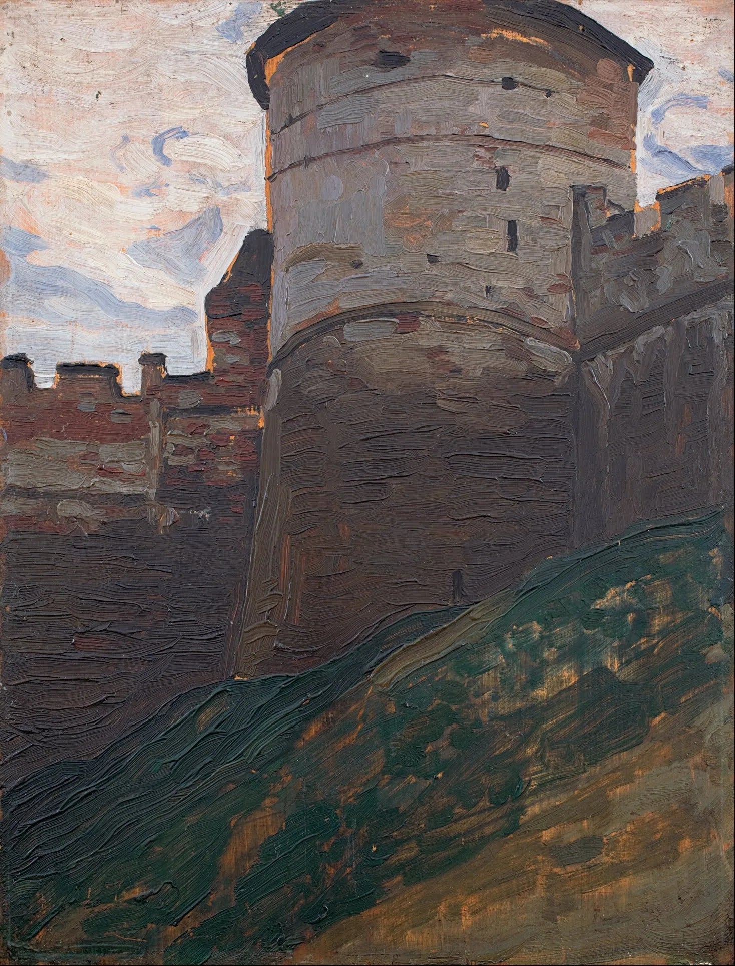 La tour forteresse de Nijni Novgorod - Nicolas Roerich image 1 copie peinte à la main à l’huile