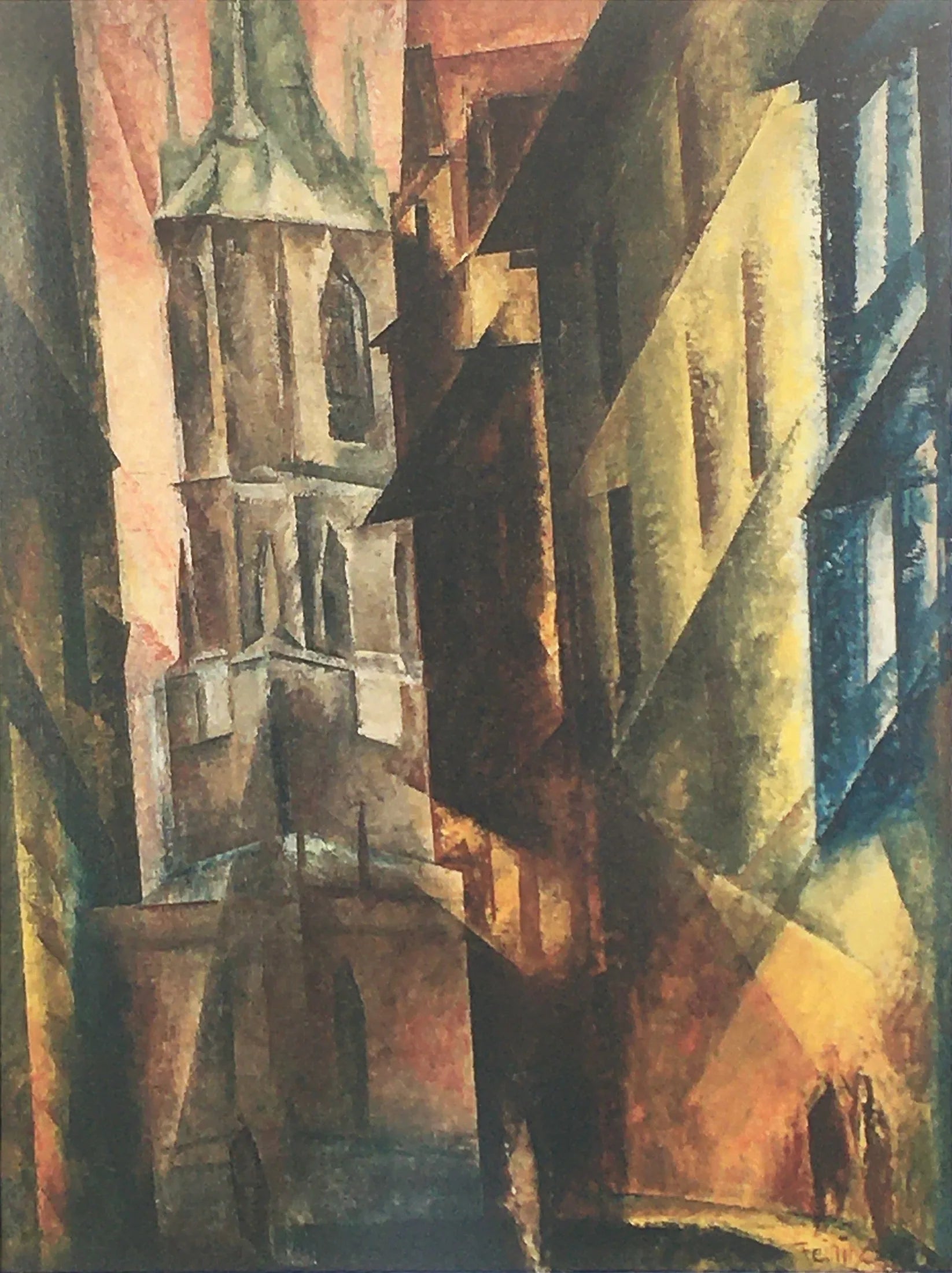 La Tour Rouge II - Lyonel Feininger image 1 reproduction artisanale de tableau