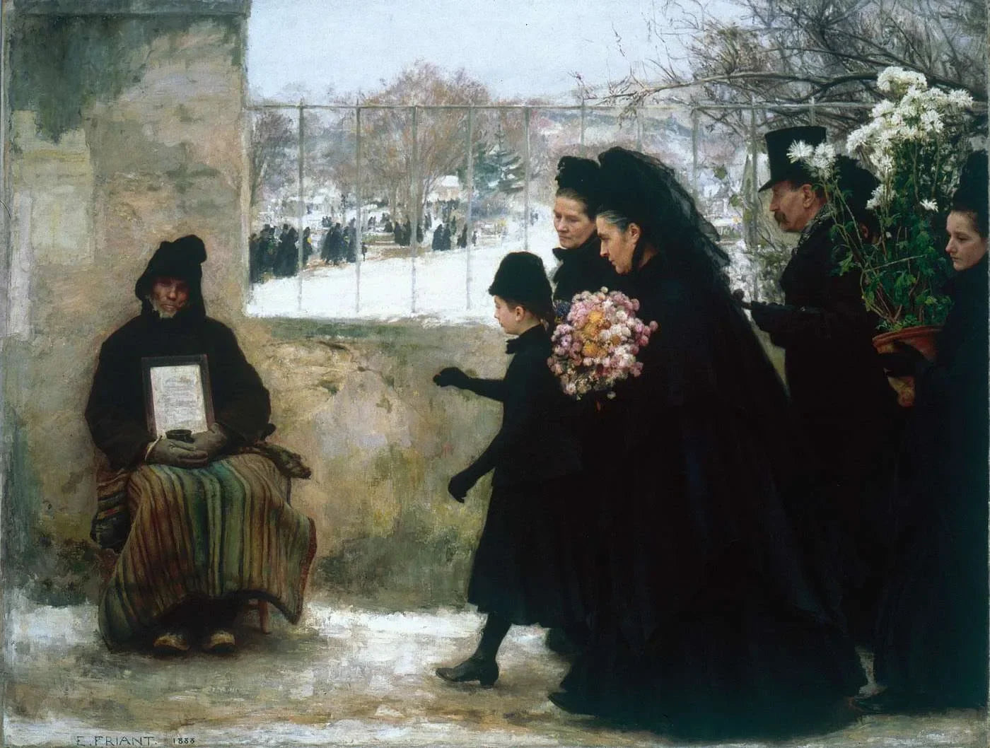 La Toussaint - Émile Friant image 1 tableau peint à l’huile sur toile