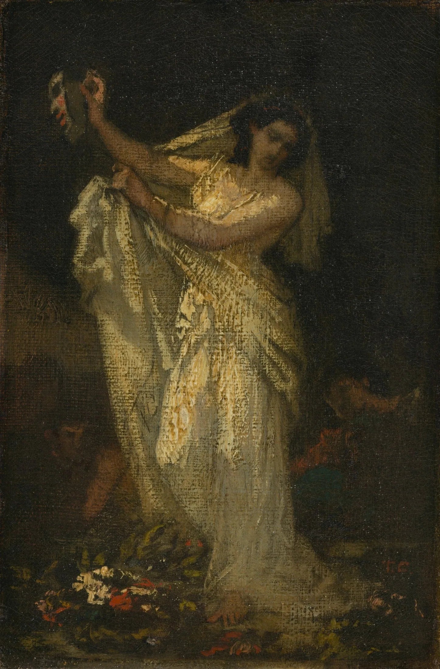 La tragédienne - Thomas Couture image 1 reproduction artisanale de tableau