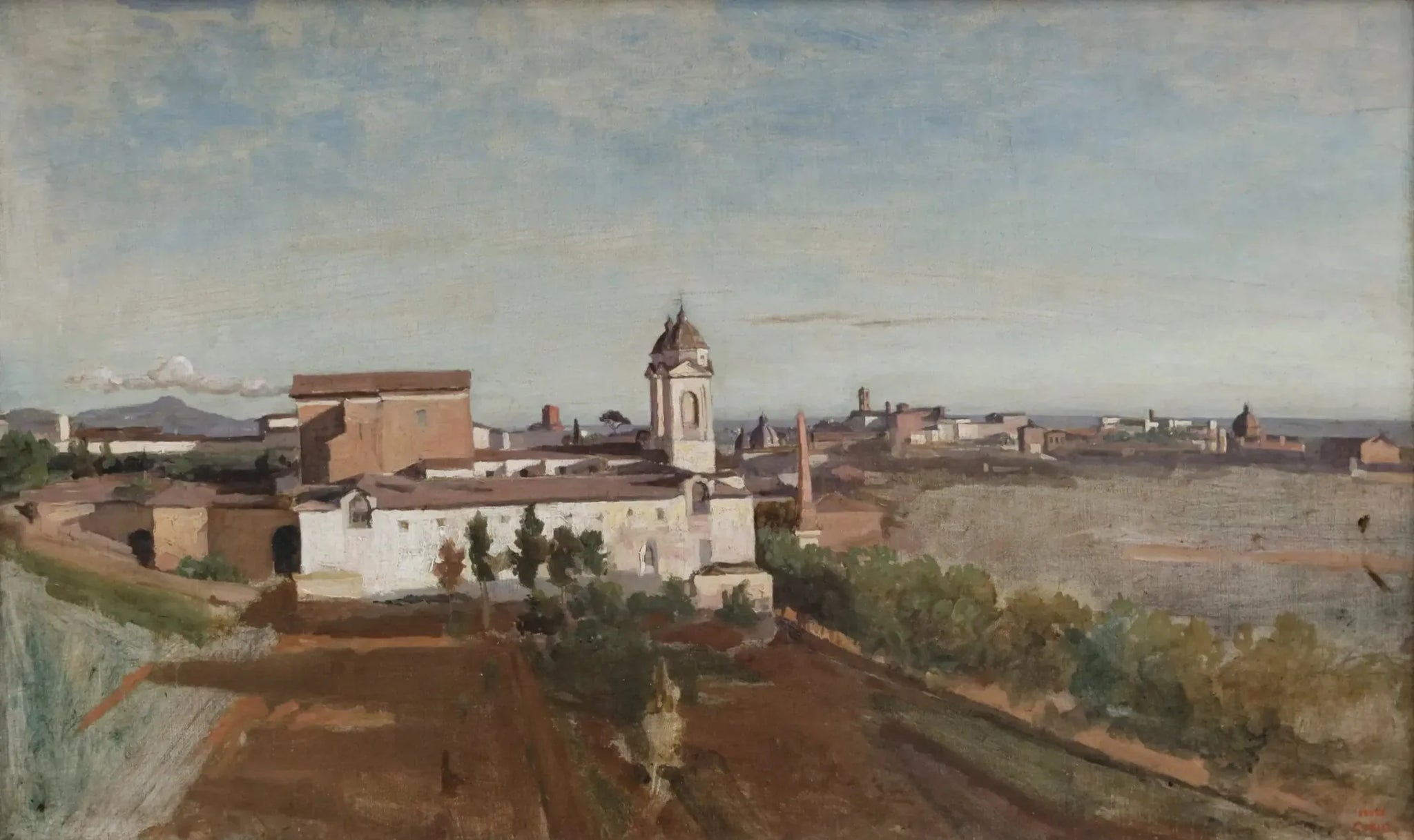 La Trinité-des-Monts - Jean-Baptiste Camille Corot image 1 copie peinte à la main à l’huile