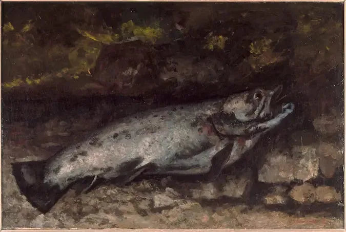 La Truite - Gustave Courbet image 1 copie peinte à la main à l’huile