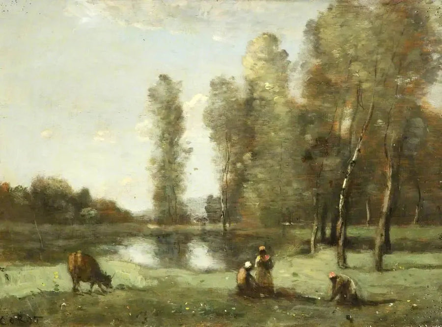 La vache à l'abreuvoir - Jean-Baptiste Camille Corot