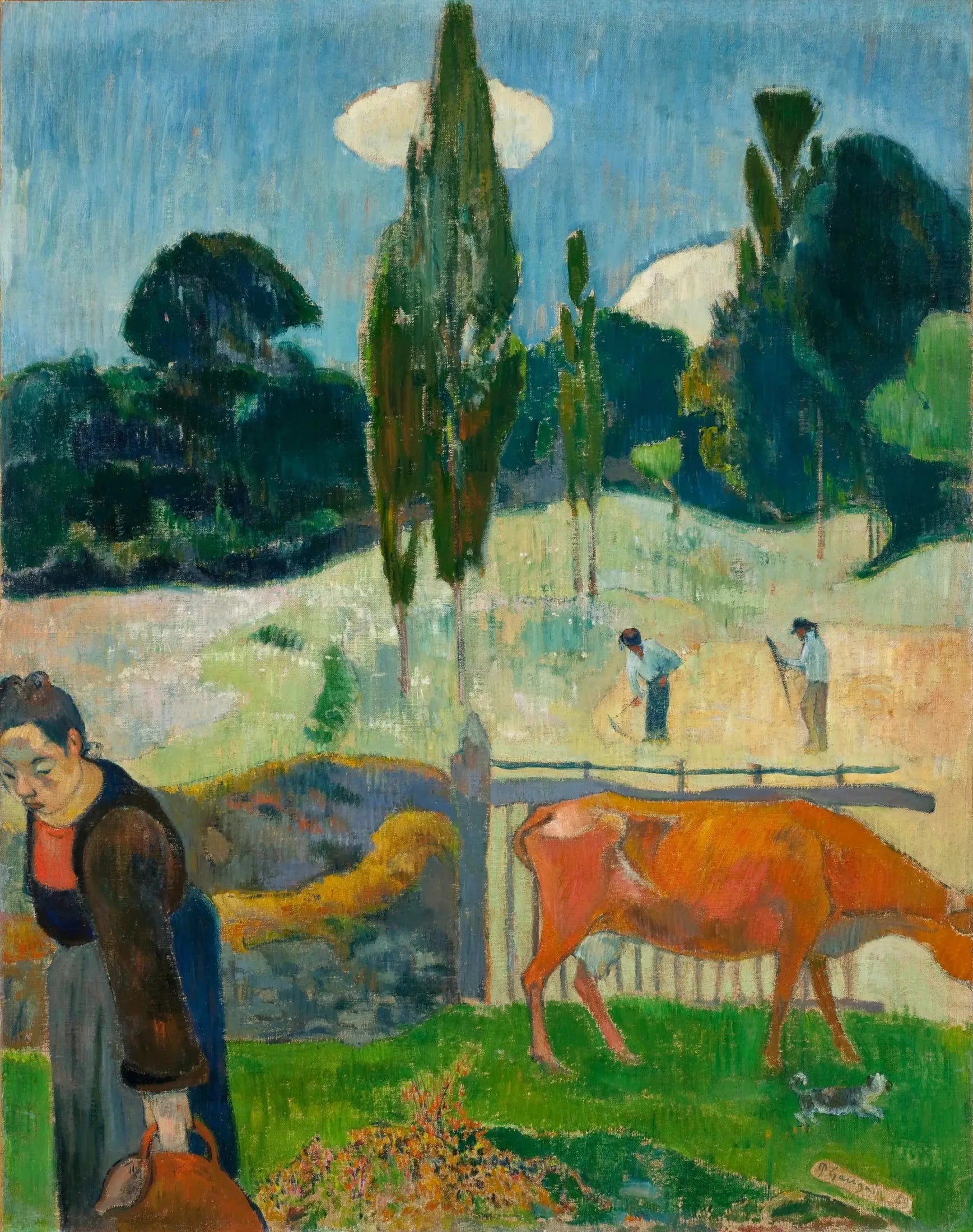 La Vache rouge - Paul Gauguin image 1 reproduction artisanale de tableau