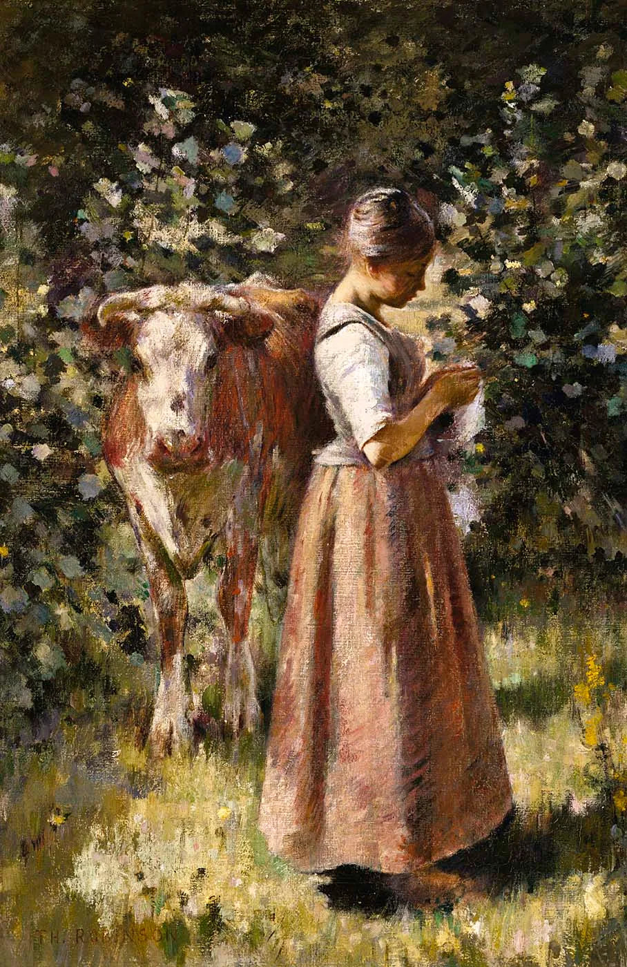 La Vachère - Theodore Robinson image 1 reproduction artisanale de tableau