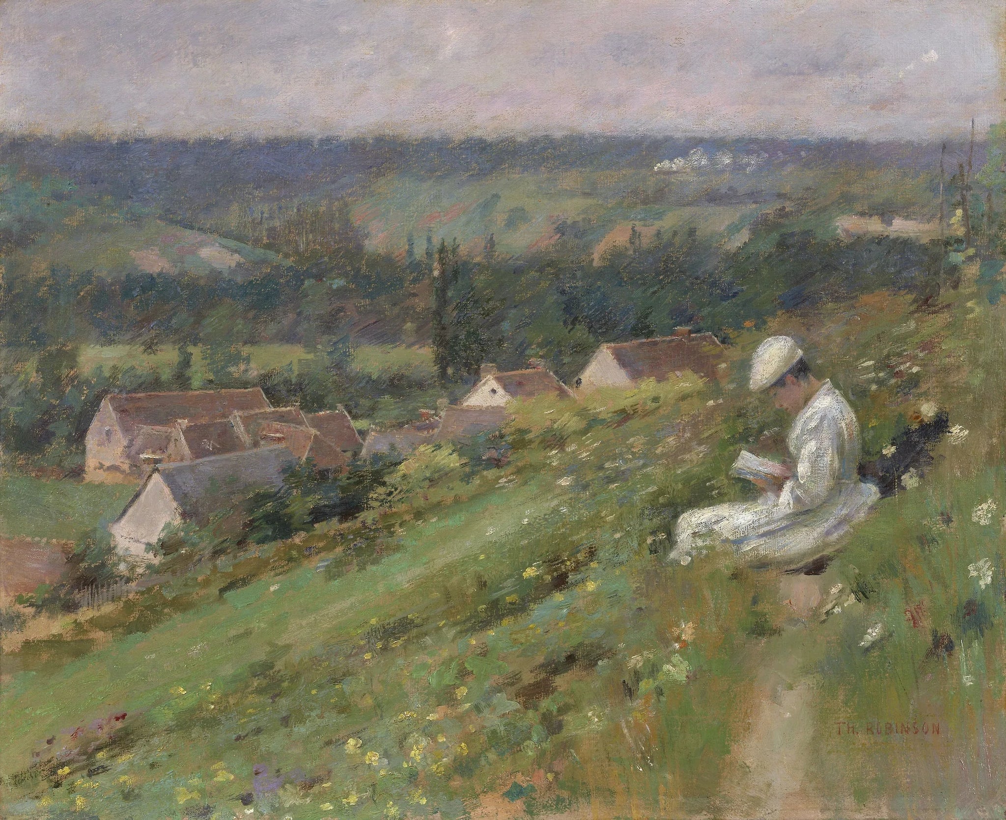 La vallée d'Arconville - Theodore Robinson image 1 reproduction artisanale de tableau