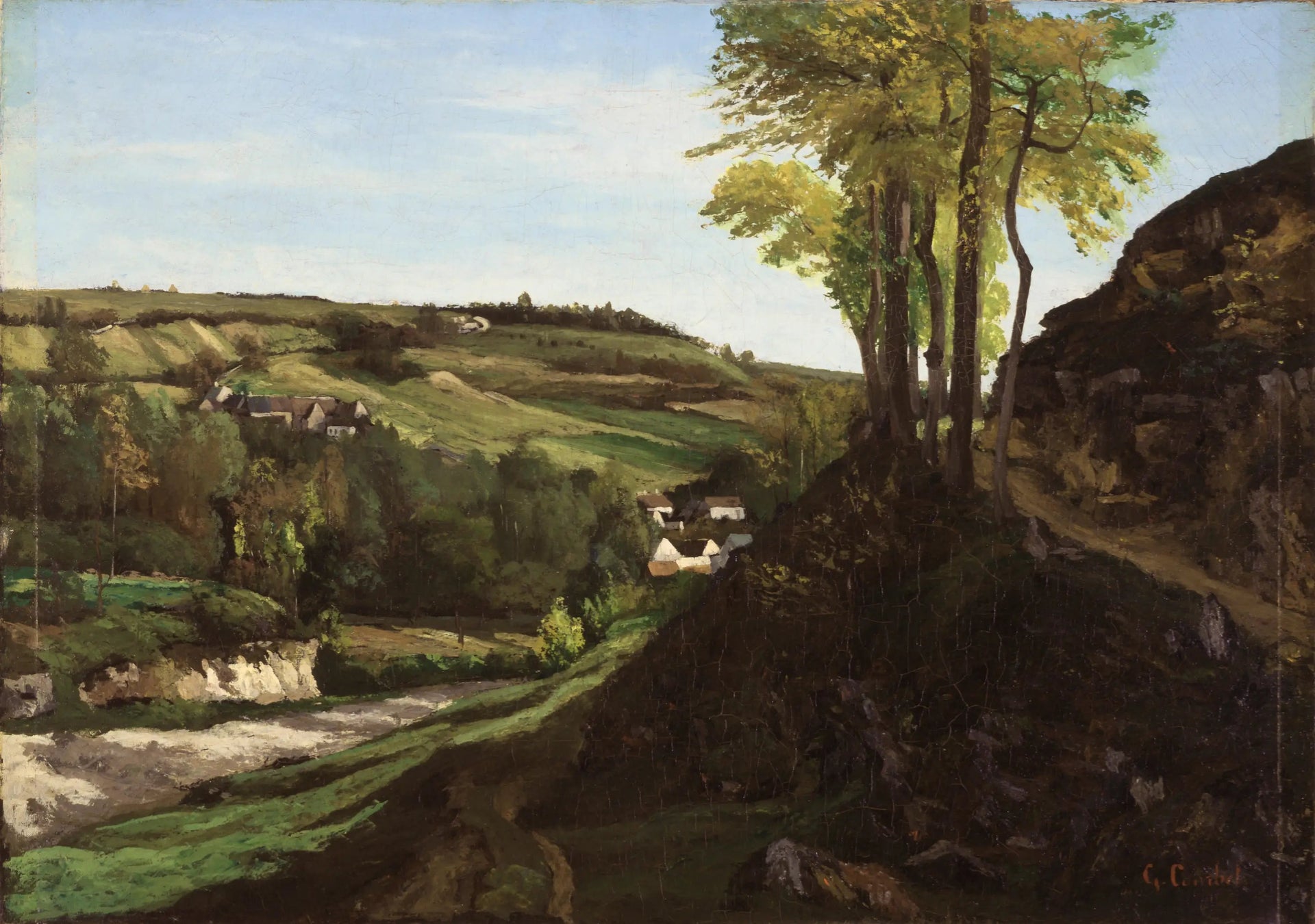 La Vallée d'Ornans - Gustave Courbet image 1 reproduction artisanale de tableau