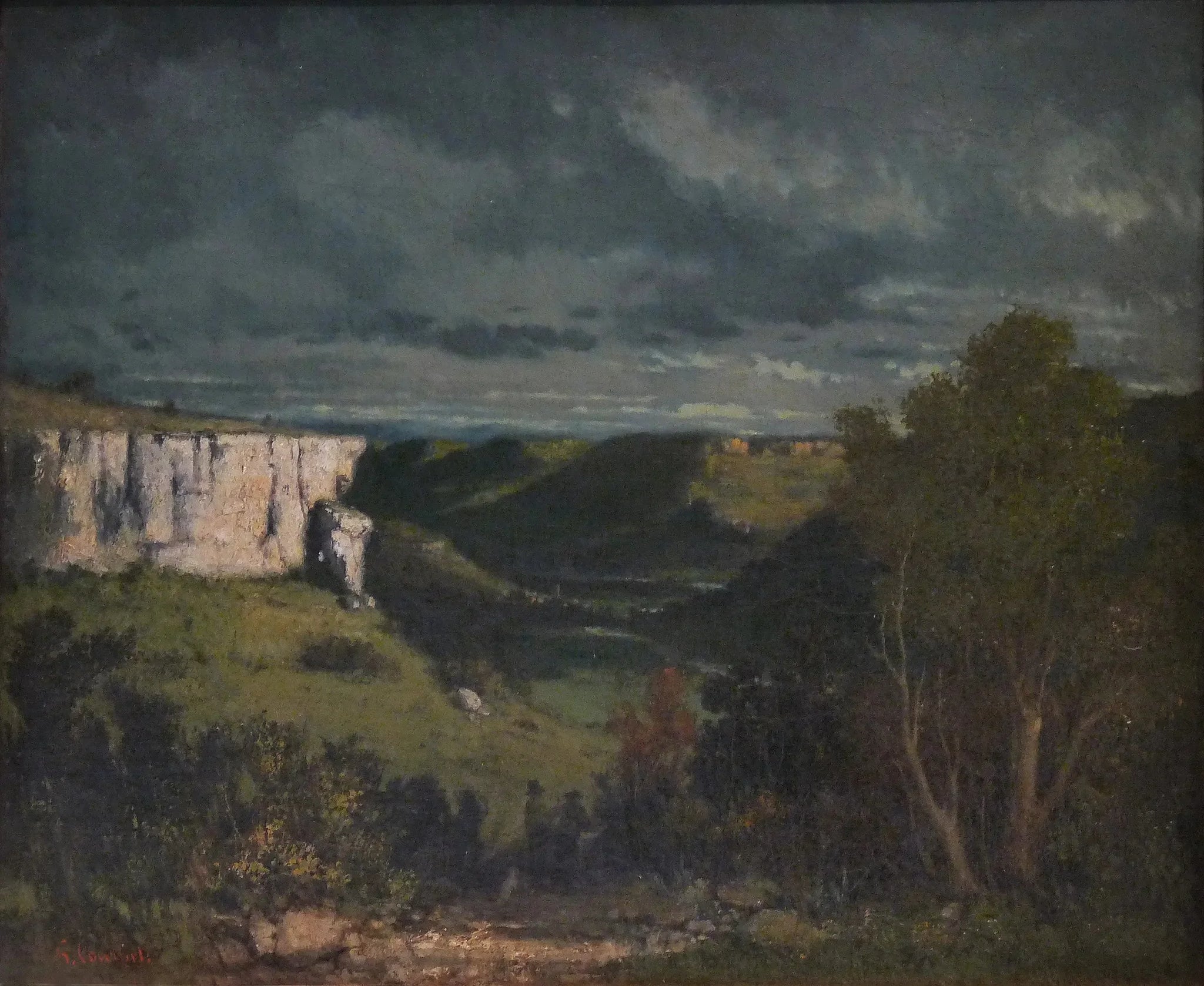 La vallée de la Loue, temps d'orage - Gustave Courbet image 1 tableau peint à l’huile sur toile