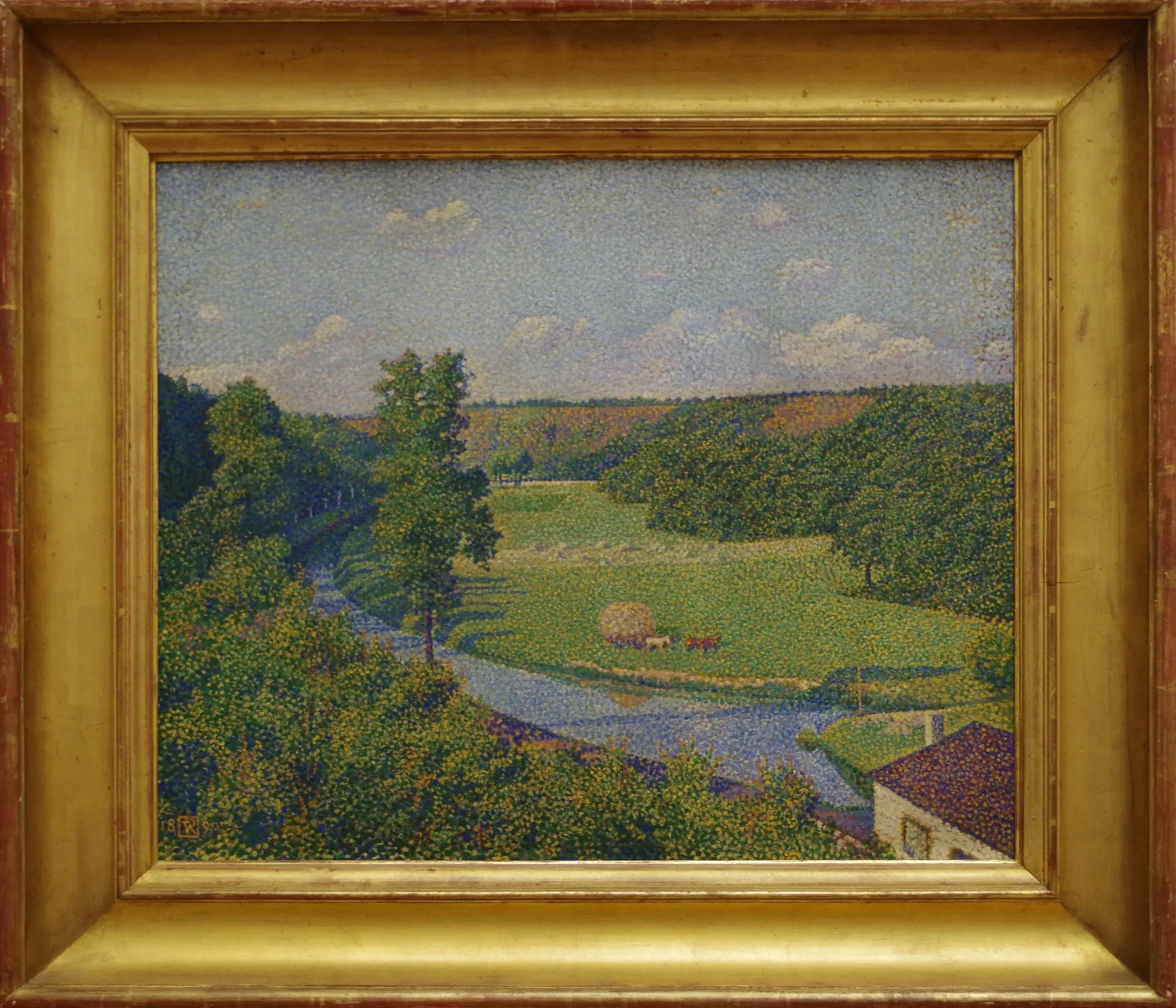 La Vallée de la Sambre - Théo van Rysselberghe image 1 reproduction artisanale de tableau