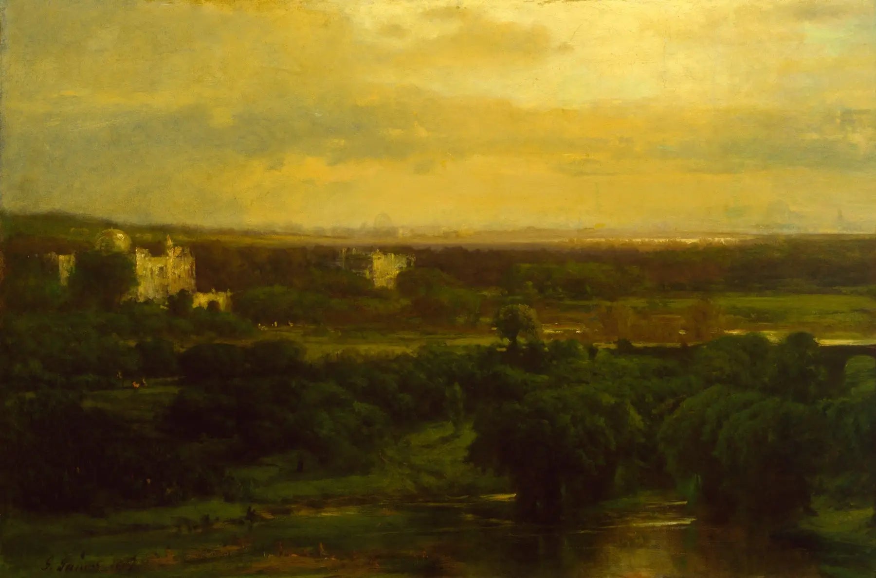 La Vallée des Olives - George Inness image 1 reproduction artisanale de tableau