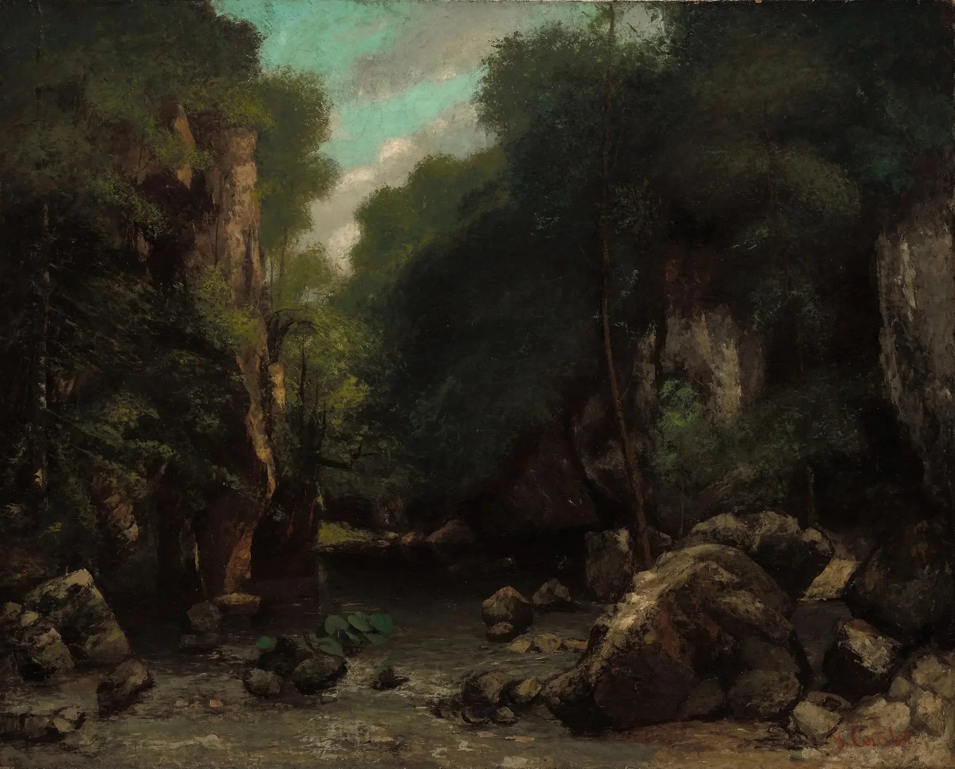 La Vallée du Puits-Noir - Gustave Courbet image 1 tableau peint à l’huile sur toile