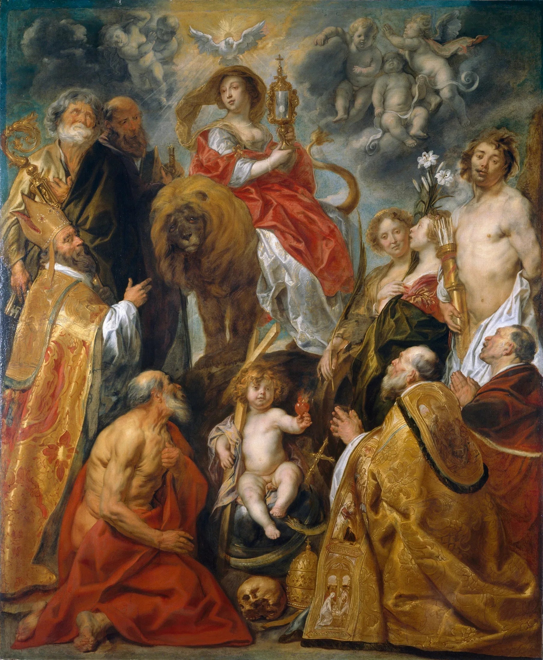 La vénération de l'Eucharistie - Jacob Jordaens image 1 reproduction réalisée par Alpha Reproduction