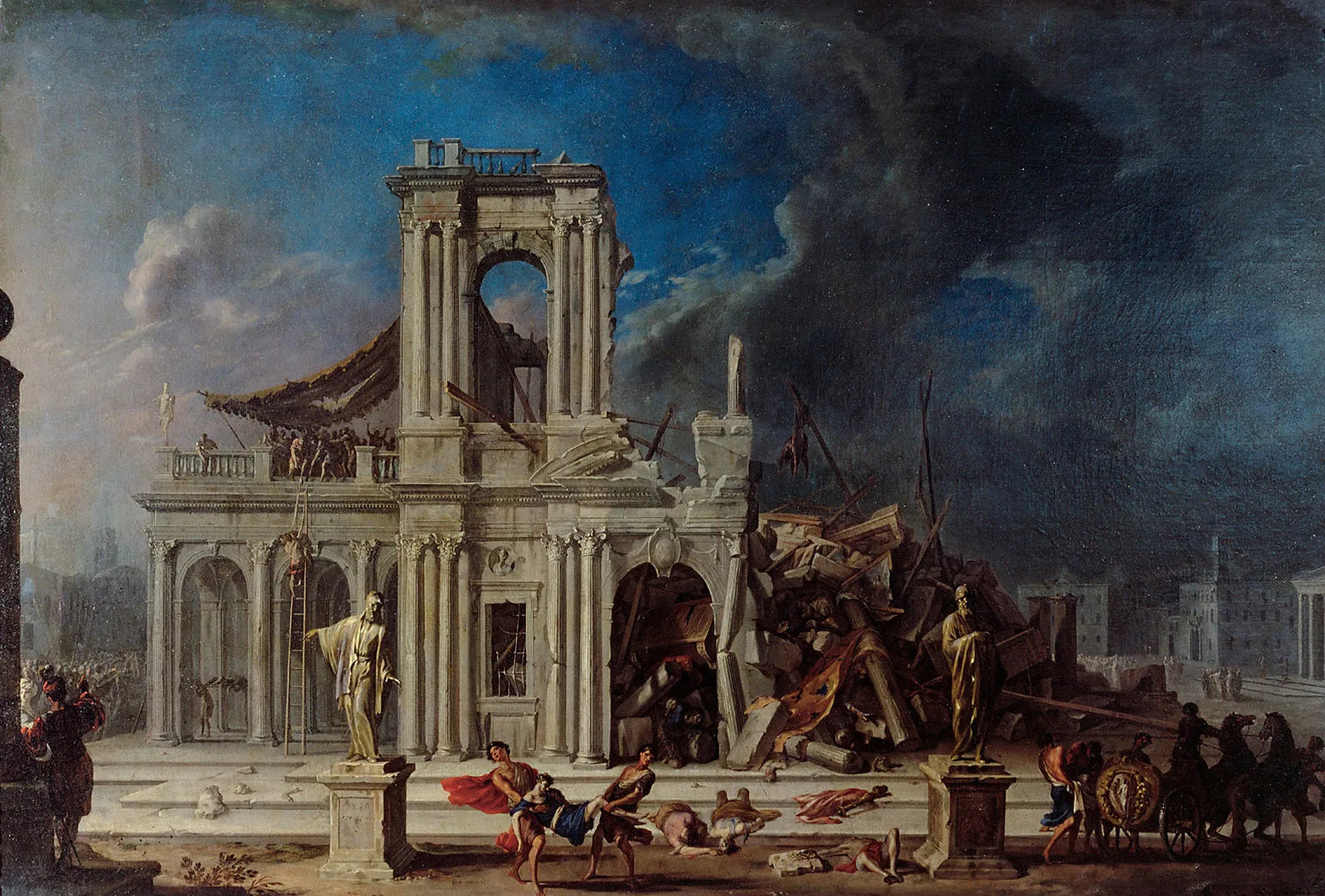 La vengeance de Samson sur les Philistins - Johann Heinrich Schönfeld image 1 tableau peint à l’huile sur toile