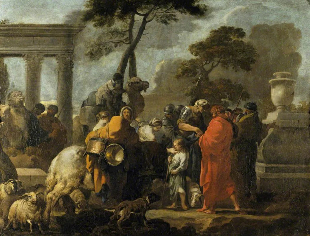 La vente de Joseph par ses frères - Sébastien Bourdon image 1 tableau peint à l’huile sur toile