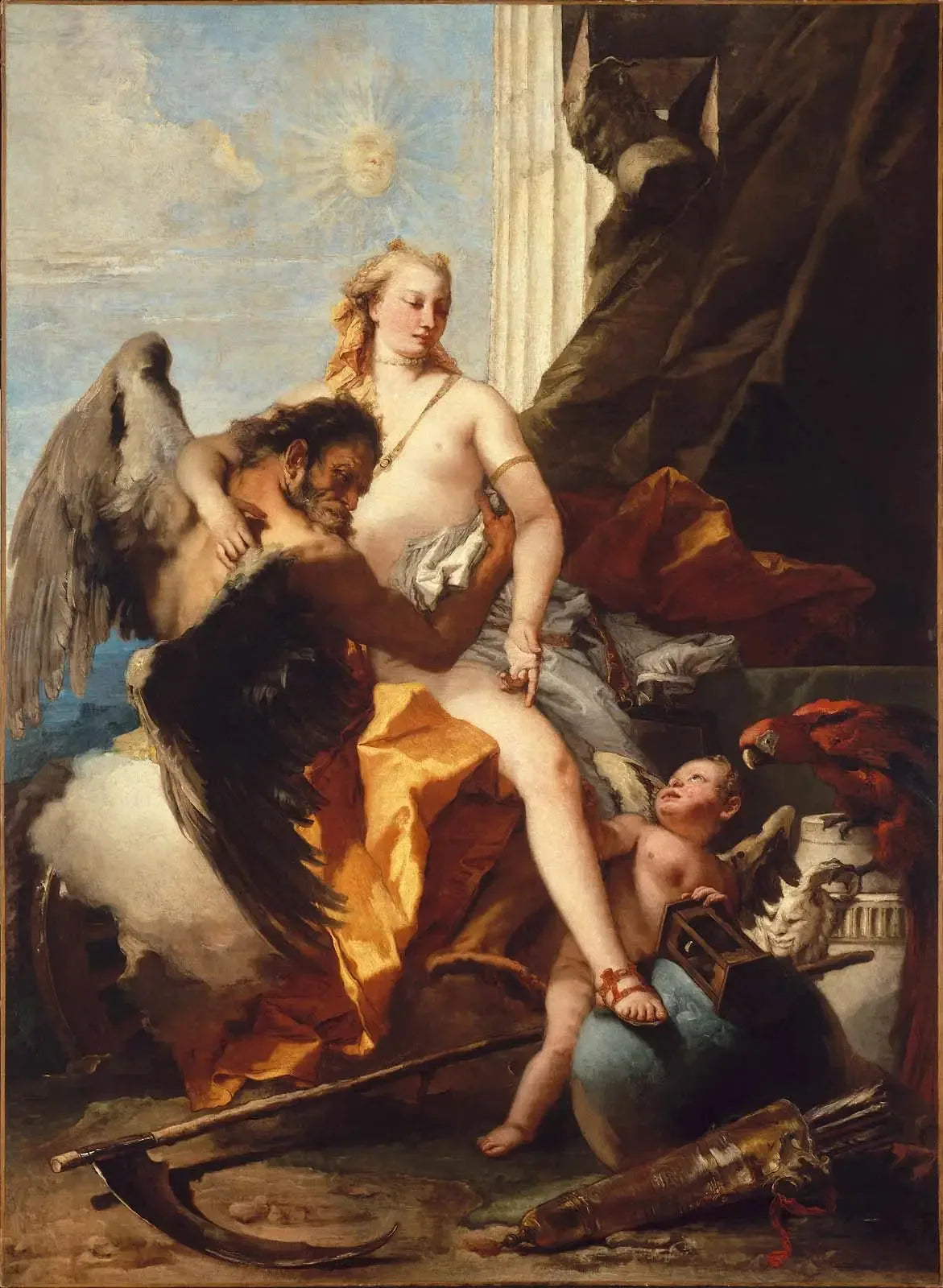 La vérité dévoilée par le temps - Giovanni Battista Tiepolo image 1 copie peinte à la main à l’huile