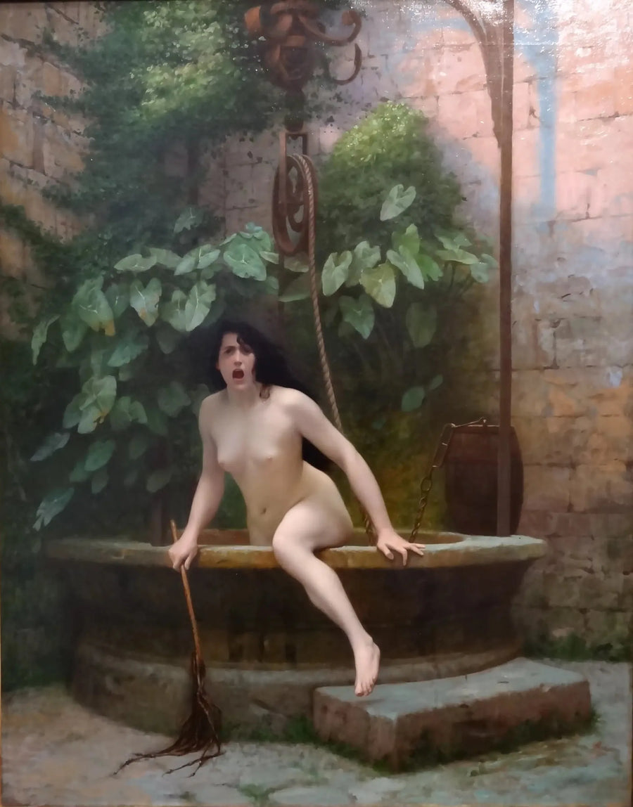 La Vérité sortant du puits armée de son martinet pour châtier l'humanité - Jean-Léon Gérôme