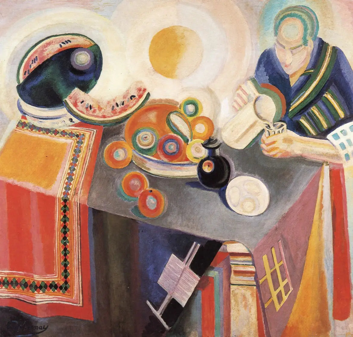 La Verseuse - Robert Delaunay image 1 copie de tableau peinte à la main