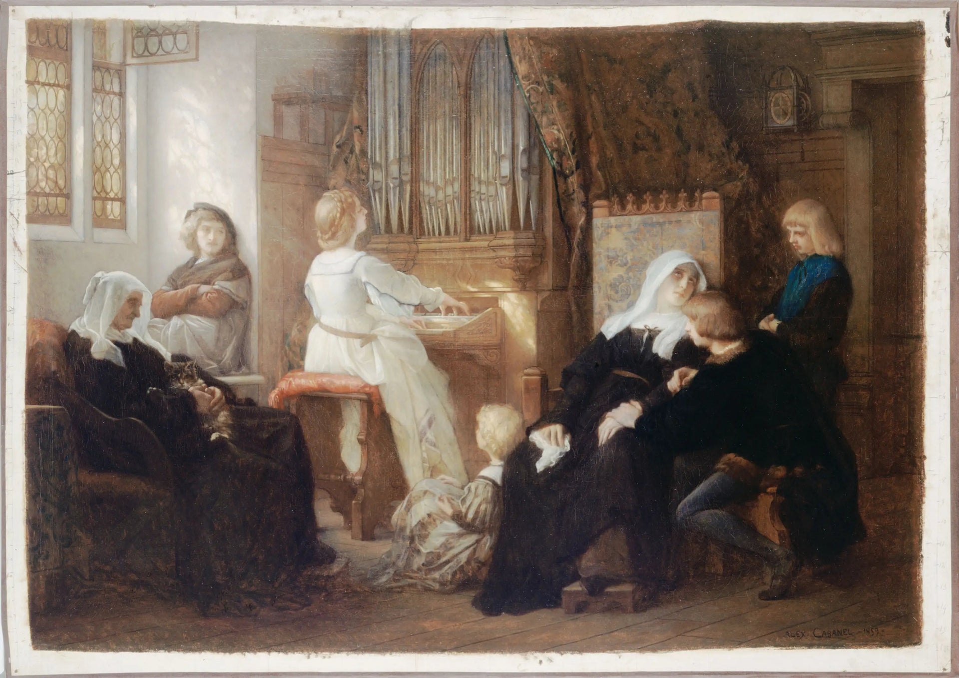 La veuve du maître de chapelle - Alexandre Cabanel image 1 tableau peint à l’huile sur toile