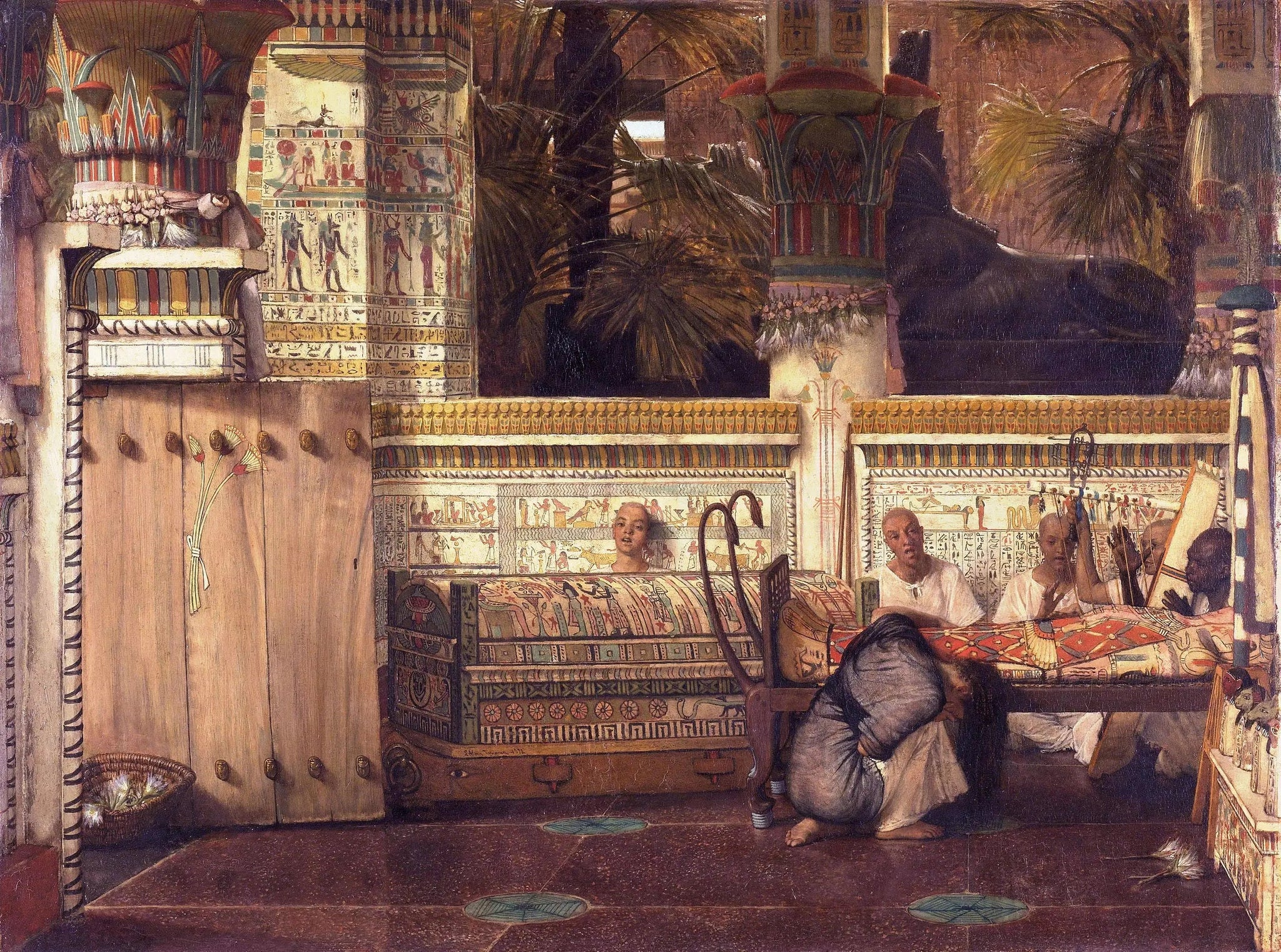 La veuve égyptienne - Lawrence Alma-Tadema image 1 copie peinte à la main à l’huile