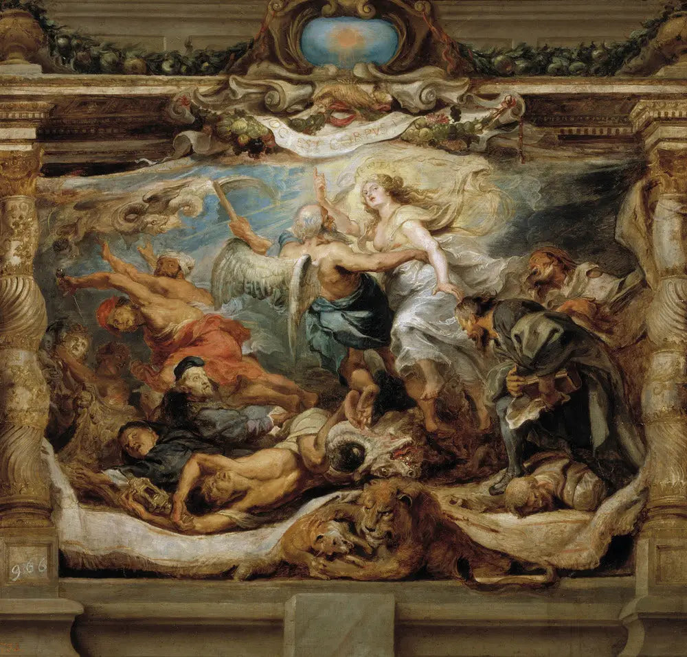 La victoire de la vérité sur l'hérésie - Peter Paul Rubens image 1 reproduction artisanale de tableau
