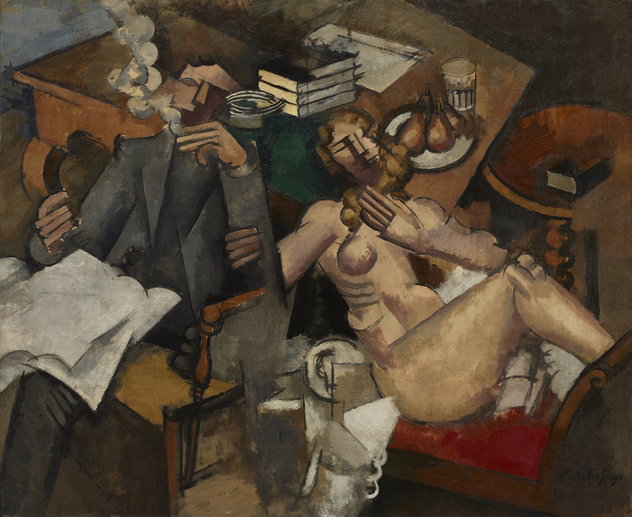 La vie conjugale - Roger de La Fresnaye image 1 reproduction de peinture à l’huile