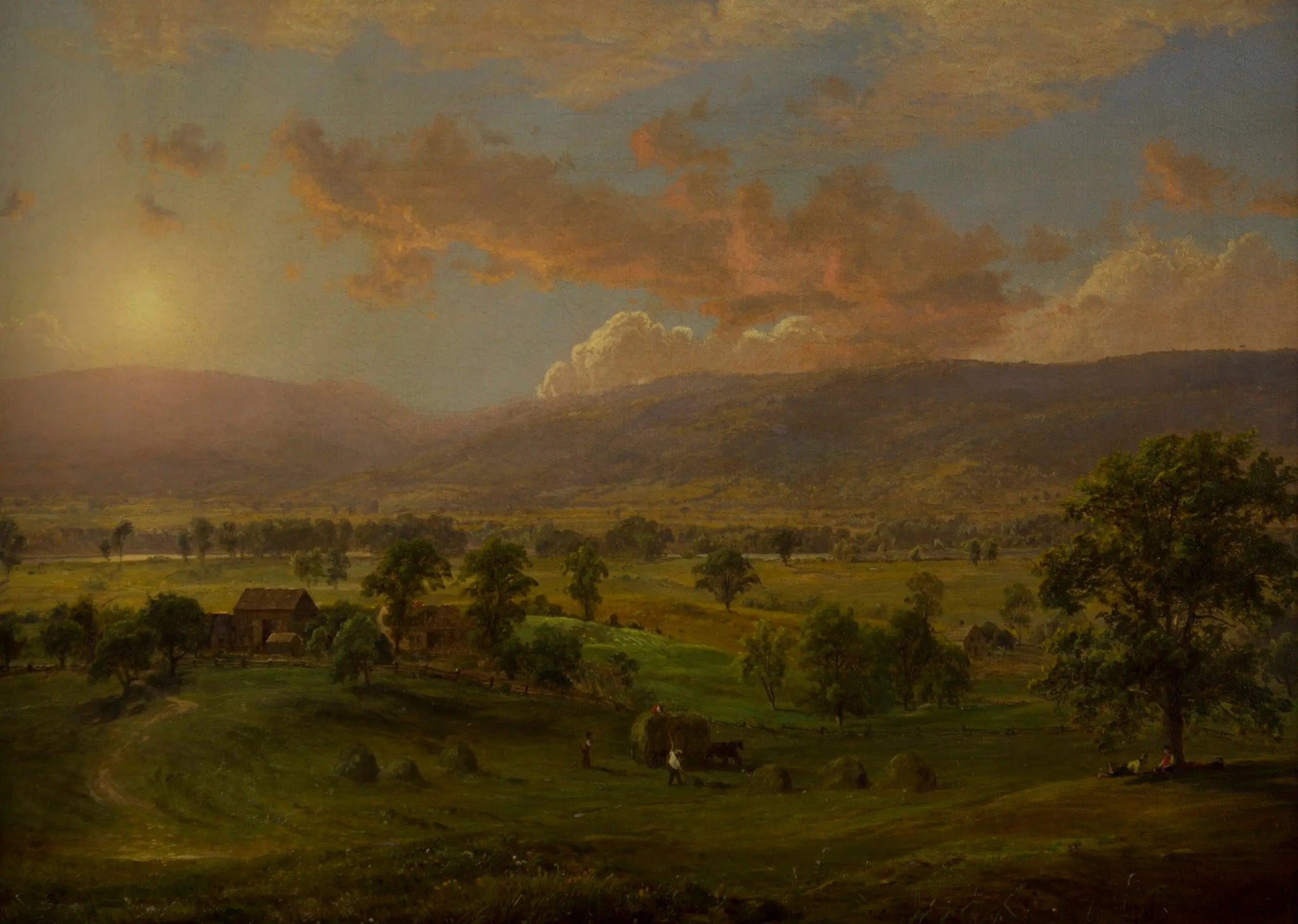 La vieille ferme, vallée du Wyoming - Jasper Francis Cropsey image 1 reproduction d’œuvre d’art à l’huile