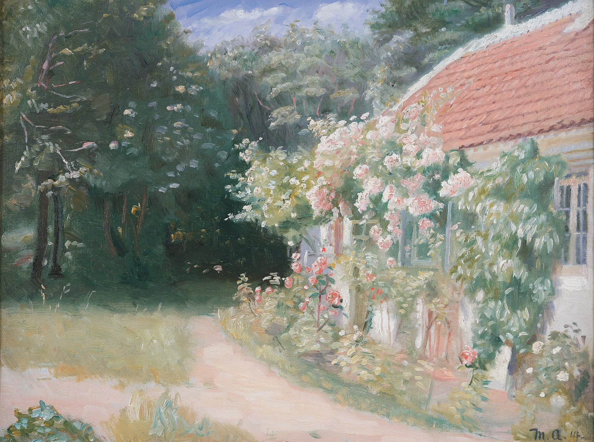 La vieille maison du jardin - Michael Peter Ancher image 1 reproduction artisanale de tableau