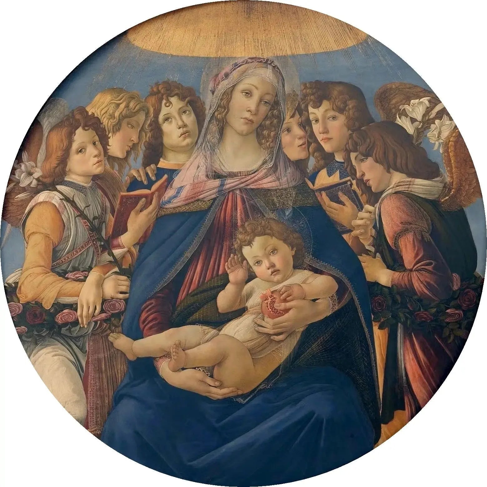 La Vierge à la grenade - Sandro Botticelli image 1 copie de tableau peinte à la main