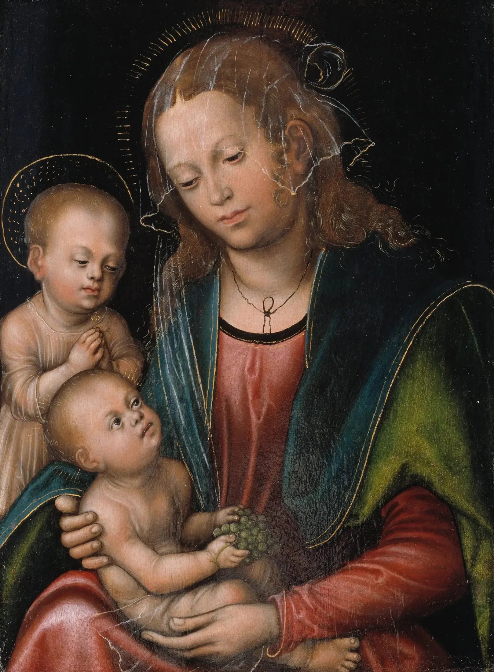 La Vierge à l'Enfant adorée par le petit saint Jean - Lucas Cranach the Elder image 1 reproduction artisanale de tableau