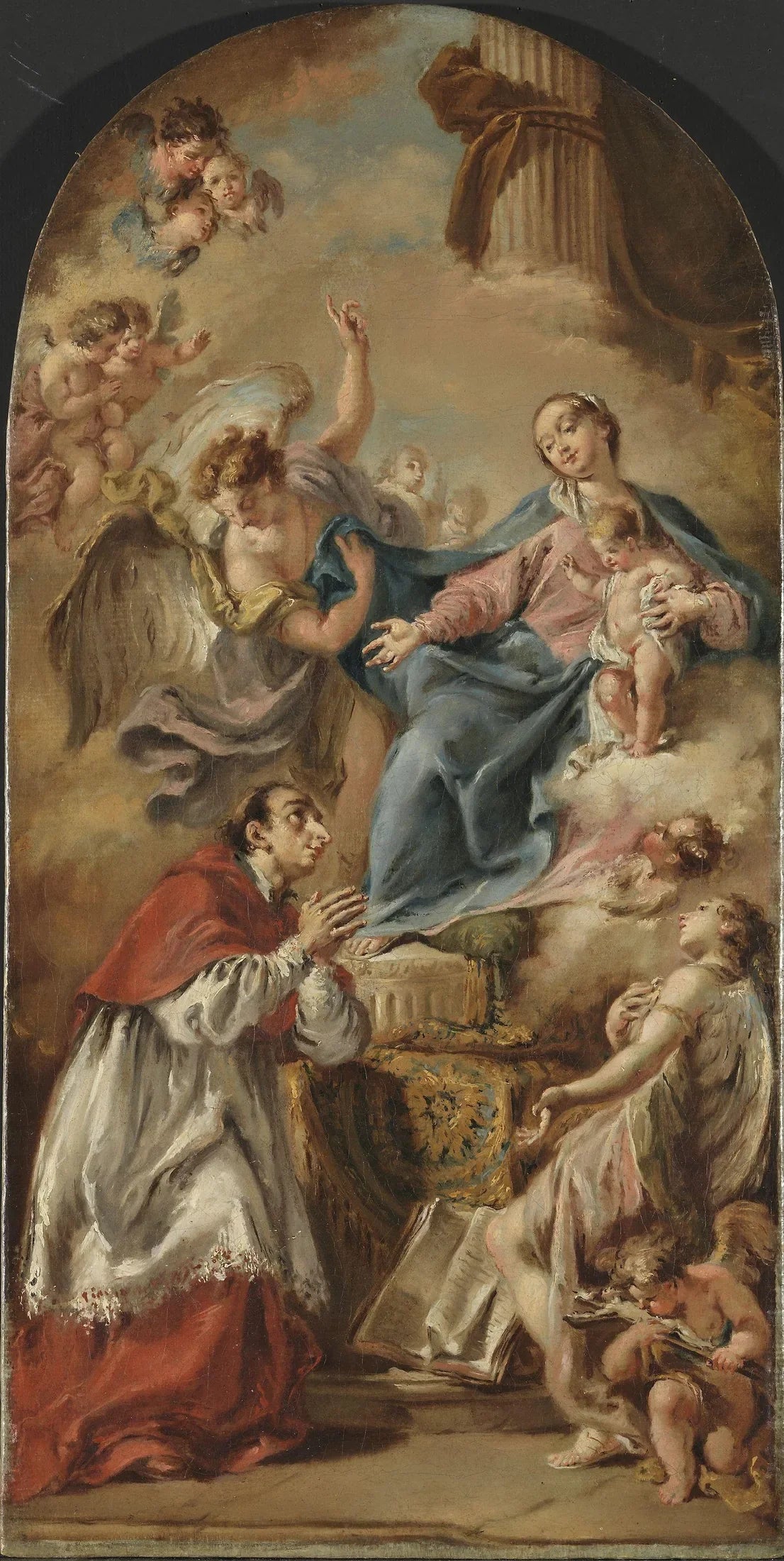 La Vierge à l'Enfant adorée par saint Charles Borromée - Giovanni Battista Pittoni image 1 reproduction réalisée par Alpha Reproduction