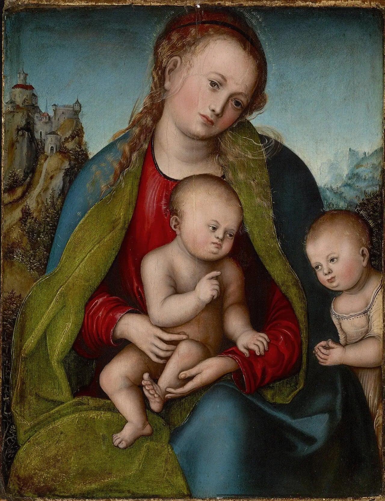 La Vierge à l'Enfant adorée par saint Jean-Baptiste enfant - Lucas Cranach the Elder image 1 reproduction réalisée par Alpha Reproduction