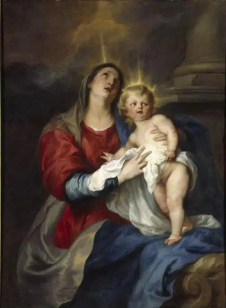 La Vierge à l'Enfant - Antoine van Dyck image 1 copie peinte à la main à l’huile