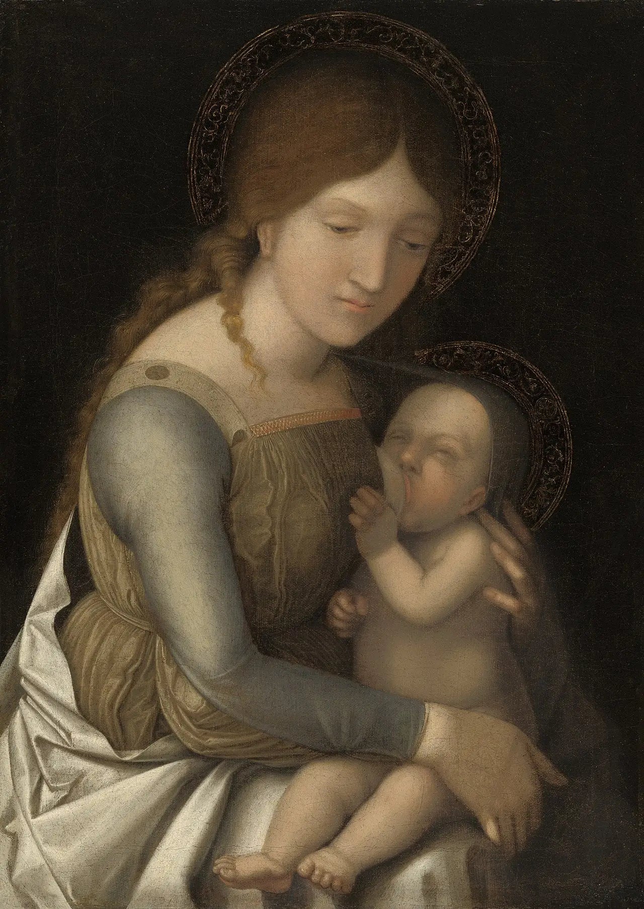 La Vierge à l'Enfant - Antonio da Correggio image 1 copie de tableau peinte à la main