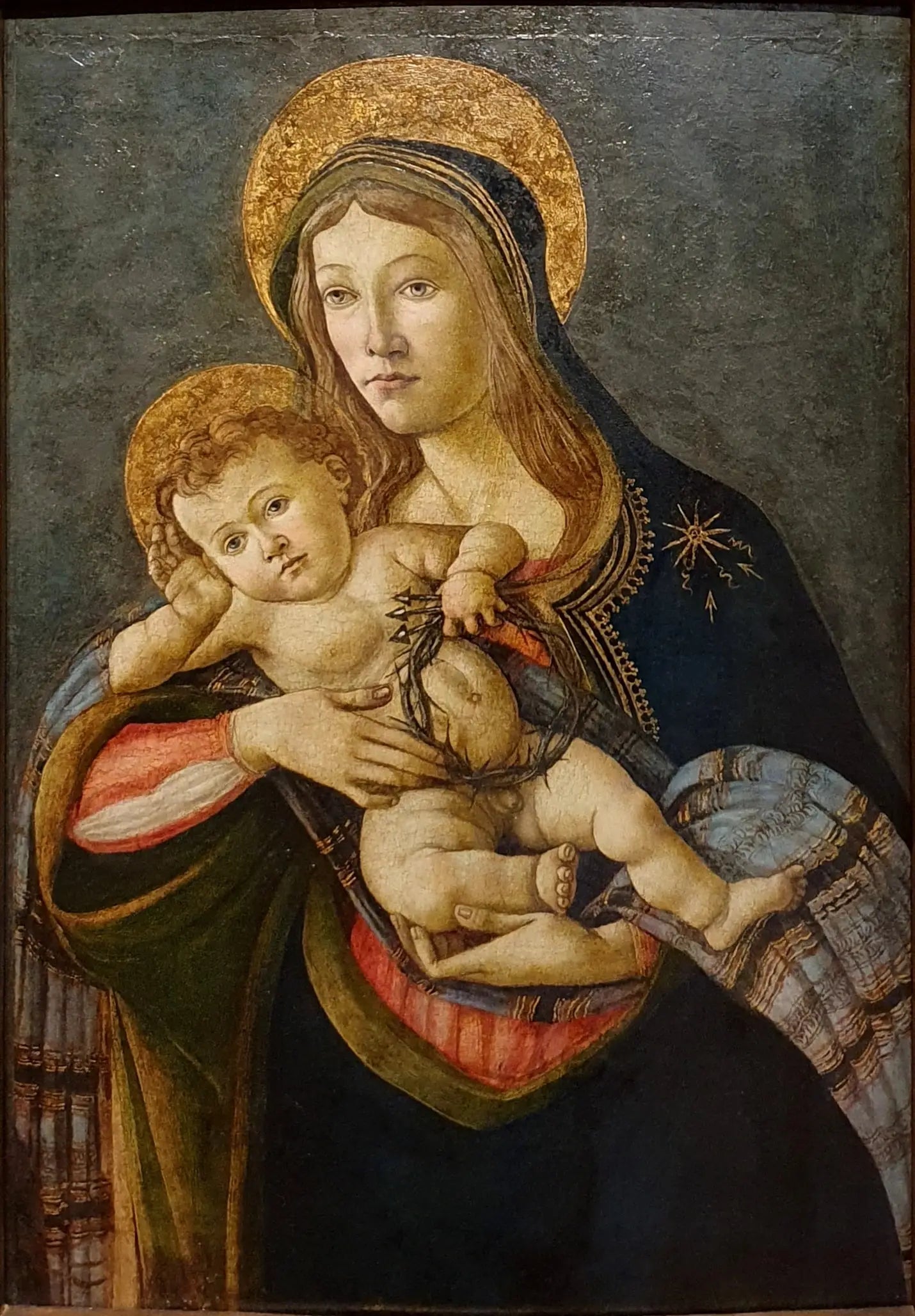 La Vierge à l'Enfant avec la couronne d'épines et trois clous - Sandro Botticelli image 1 copie de tableau peinte à la main