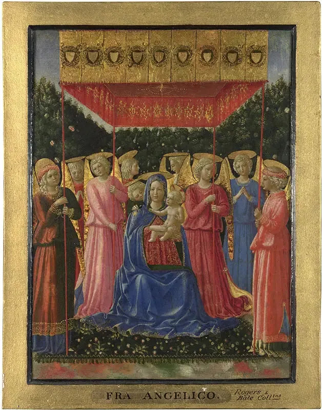 La Vierge à l'Enfant avec des anges - Benozzo Gozzoli image 1 tableau peint à l’huile sur toile
