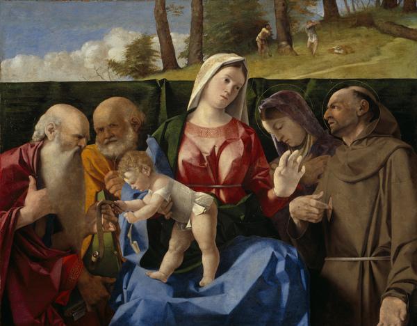 La Vierge à l'Enfant avec des saints - Lorenzo Lotto image 1 reproduction réalisée par Alpha Reproduction