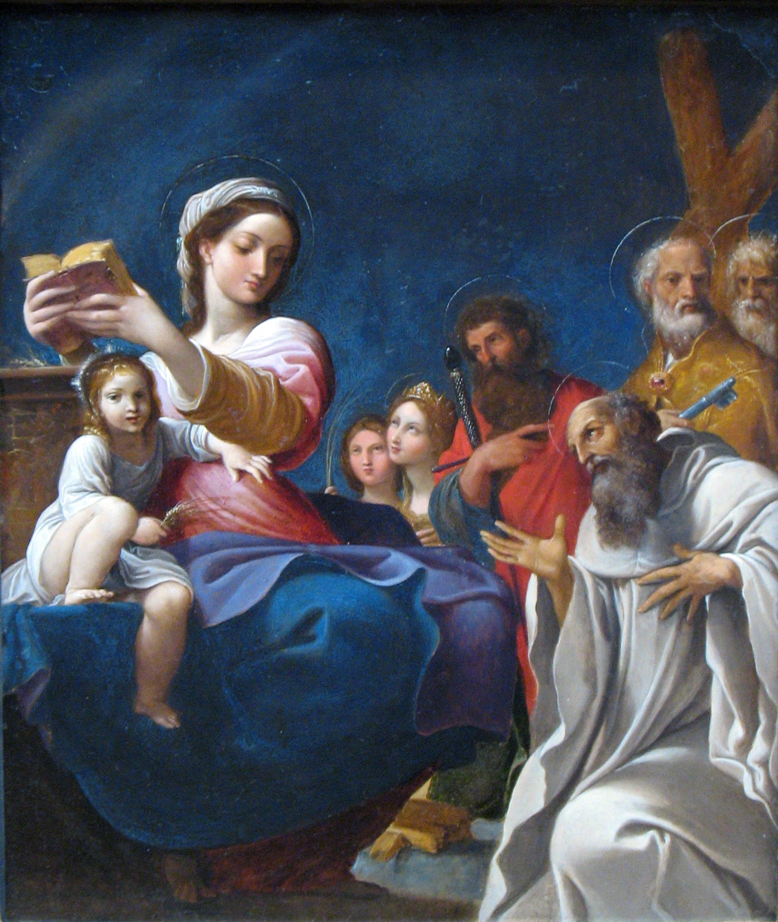 La Vierge à l'Enfant avec des saints - Ludovico Carracci image 1 reproduction artisanale de tableau