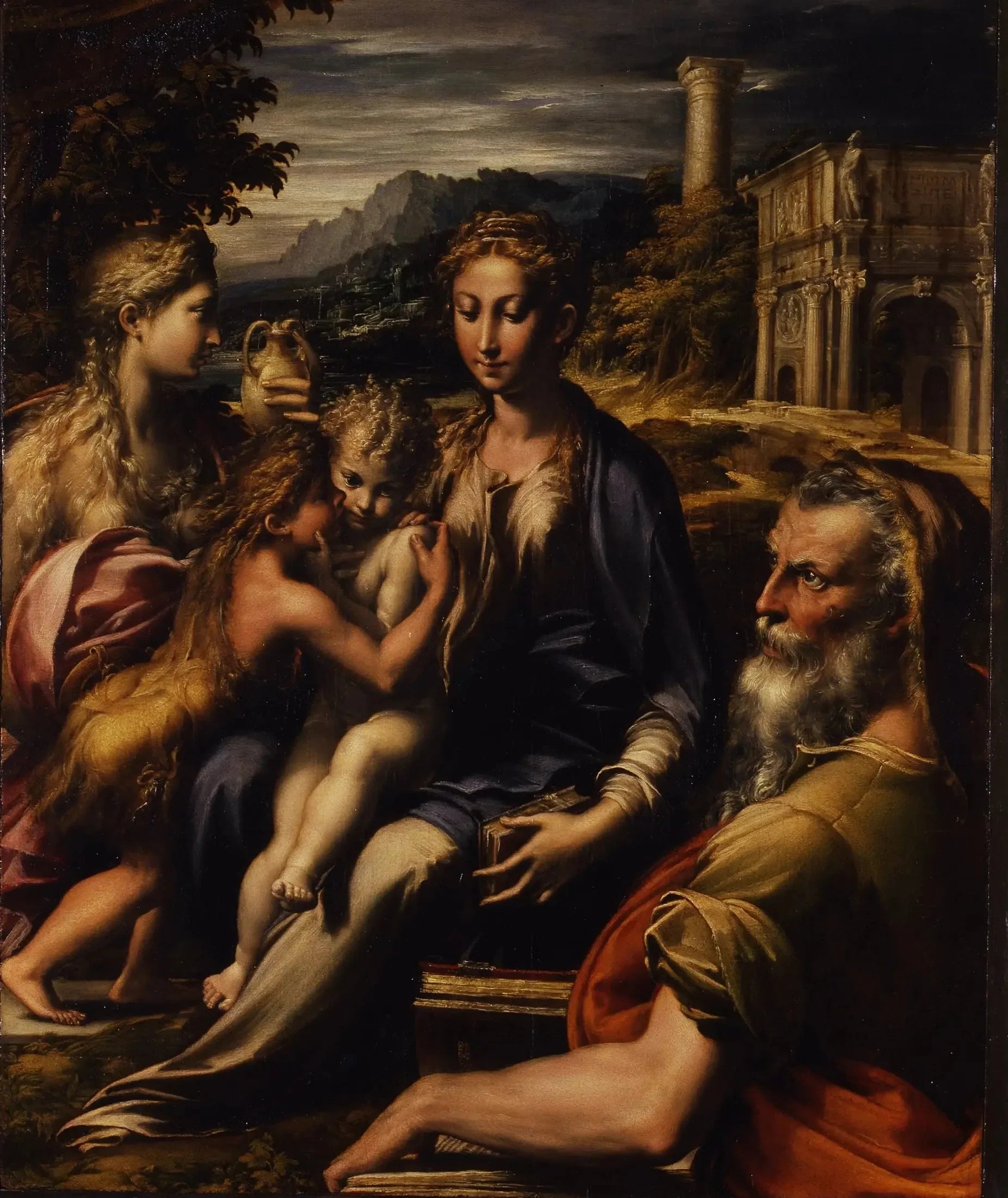 La Vierge à l'Enfant avec des saints - Parmigianino image 1 copie de tableau peinte à la main