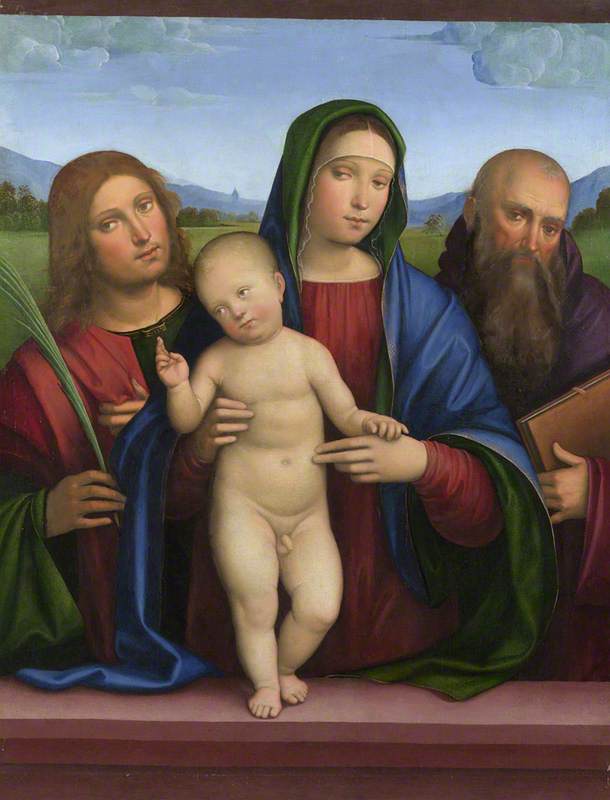 La Vierge à l'Enfant avec deux saints - Francesco Francia image 1 reproduction réalisée par Alpha Reproduction