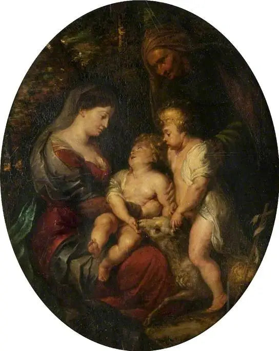 La Vierge à l'Enfant avec les saints Élisabeth et Jean - Peter Paul Rubens image 1 tableau peint à l’huile sur toile
