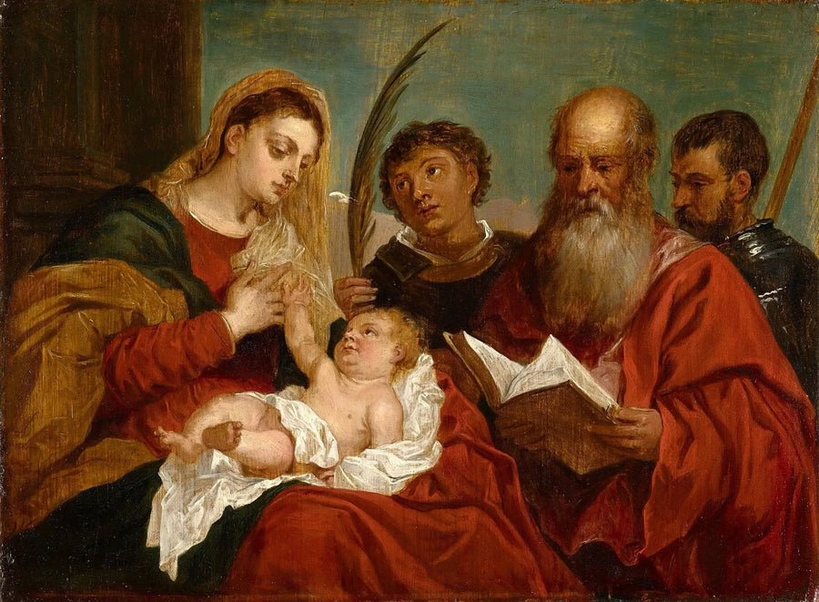 La Vierge à l'Enfant avec les saints Étienne, Jérôme et Maurice - David Teniers le Jeune