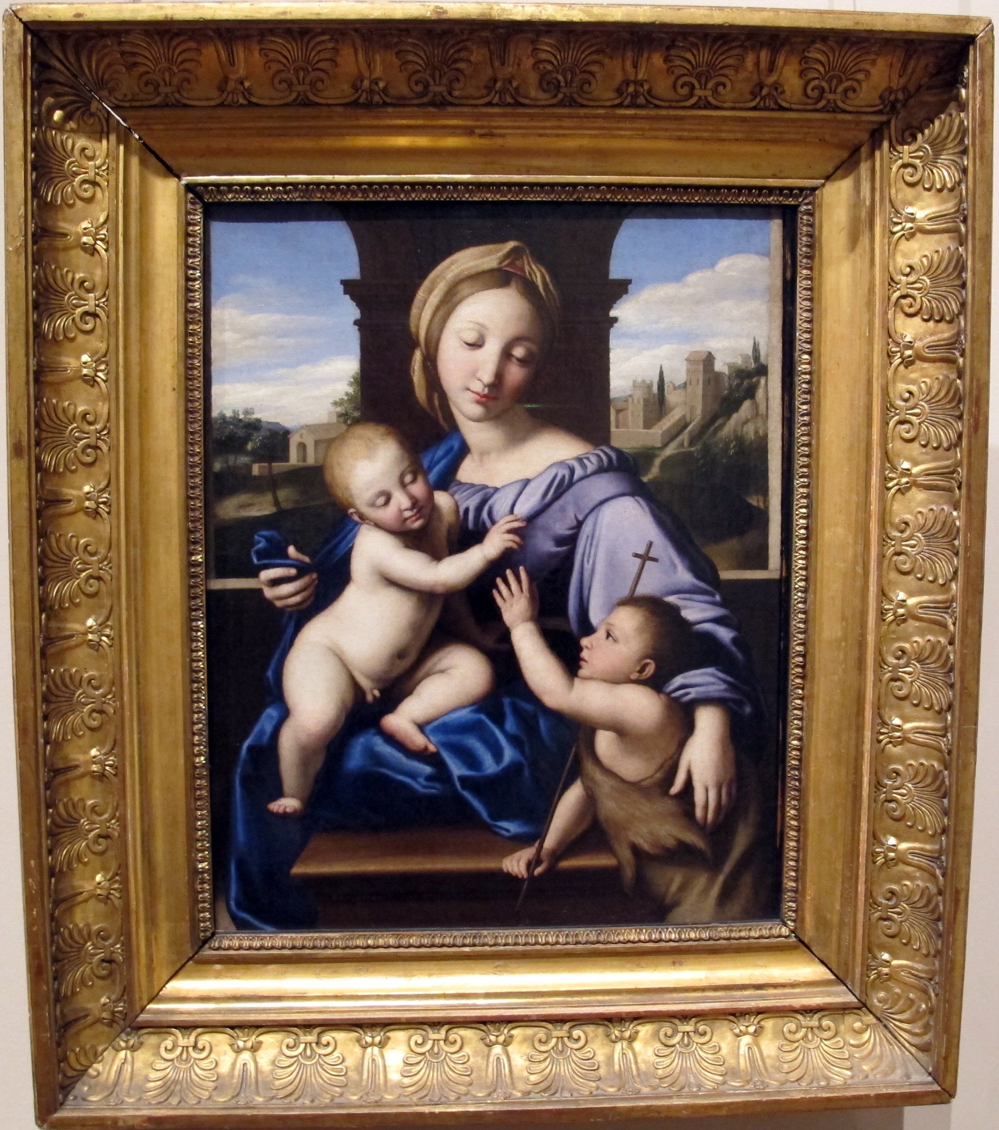 La Vierge à l'Enfant avec saint Jean-Baptiste - Giovanni Battista Salvi image 1 reproduction artisanale de tableau