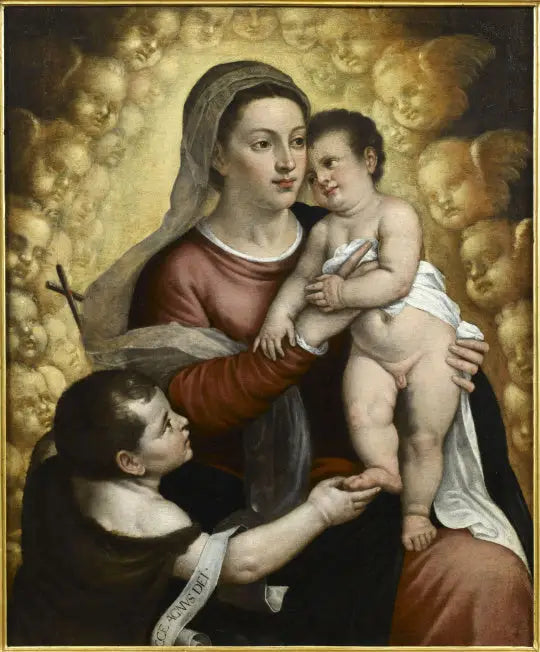 La Vierge à l'enfant avec saint Jean-Baptiste - Titian image 1 reproduction réalisée par Alpha Reproduction