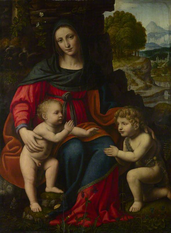 La Vierge à l'Enfant avec saint Jean - Bernardino Luini image 1 copie de tableau peinte à la main