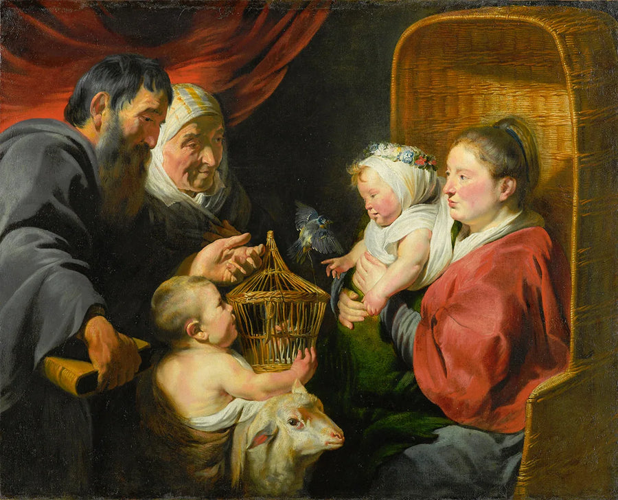 La Vierge à l'Enfant avec saint Jean et ses parents - Jacob Jordaens